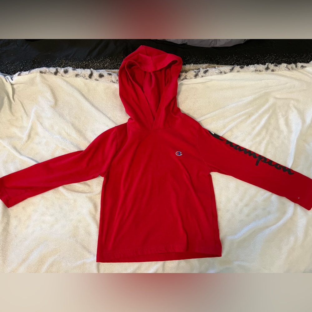 Champion Long Sleeve Hooded Shirt